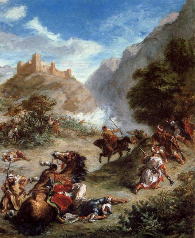 Eugene Delacroix Arabs, which affects up in the mountains Spain oil painting art